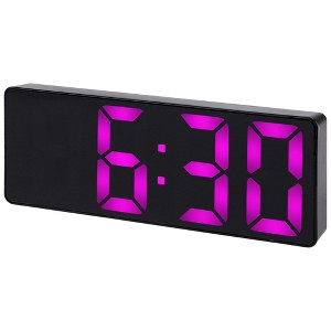 REGALWOVEN Small Digital Corded Dimmable Electric Alarm Clock 6.3 x 2.4 x 1 Inches - 1 of 4
