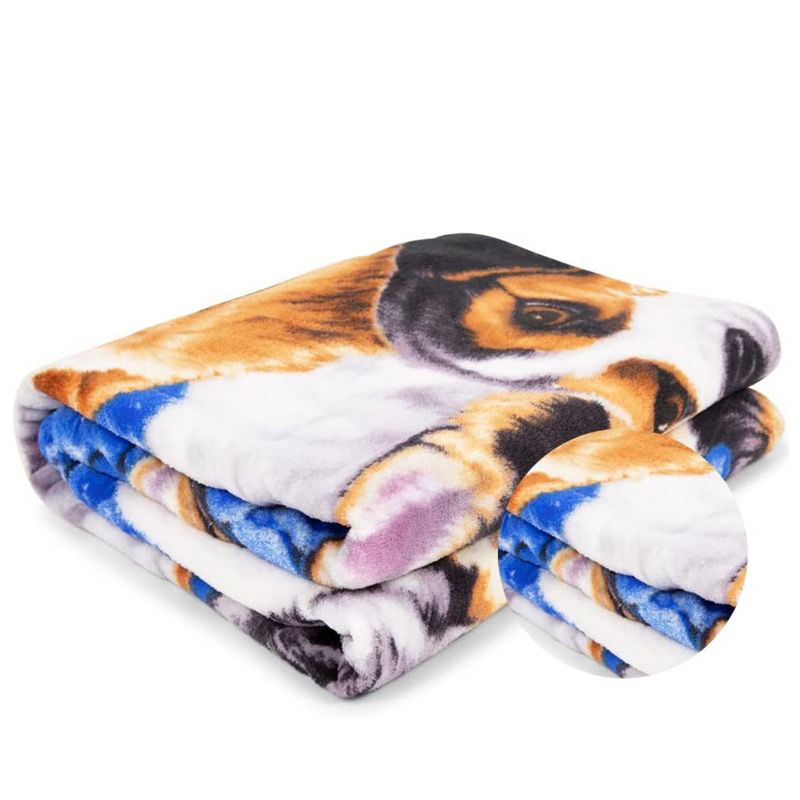Dawhud Direct 50" x 60"  Puppy Fleece Throw Blanket for Girls, Women, Men and Kids, 3 of 7