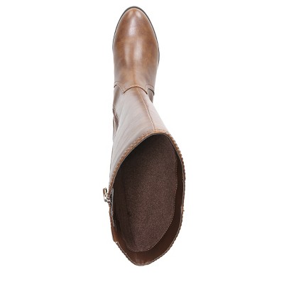 Whiskey Faux Leather Knee-High Zip-Up Boots