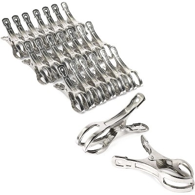 Juvale 20 Pack Metal Clothespin, Stainless Steel Clamps (4.4 Inches)