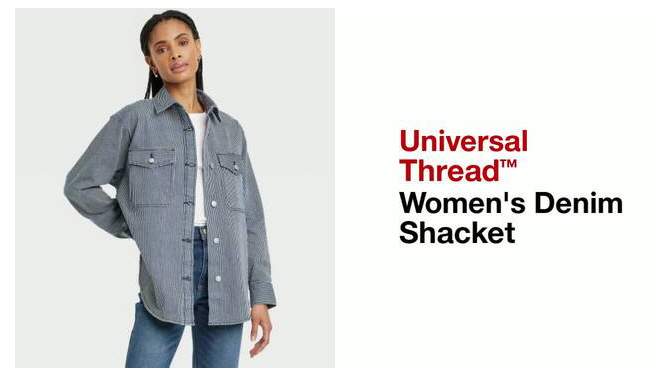 Women's Denim Shacket - Universal Thread™, 2 of 7, play video