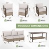 EAGLE PEAK Coastal Vista Outdoor Patio Furniture Set, Half-Moon Curved Wicker Patio Conversation Set with Coffee Table - 2 of 4