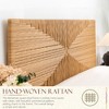 Brafabhome Hand-Woven Rattan Bed Frame with Headboard and Footboard, Boho Platform Bed Frame with Sturdy Metal Slats, No Box Spring Needed, 1000 lbs - 2 of 4