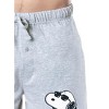 Peanuts Mens' Snoopy Rocker Cool Punk Character Sleep Pajama Shorts Grey - 3 of 4