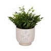 Ceramic Planter with Blue Floral Design - Decorative Ceramic Garden Pot for Indoor & Outdoor Plants - Round Flower Pot for Home & Patio - 5" Blue - 2 of 4