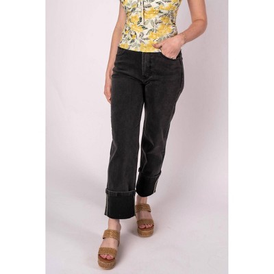 Women's Zoe Cuffed Straight Leg Jeans - MIOU MUSE