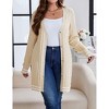 Coolmee Oversized Cardigan Sweaters for Women Color Blocked Fall Fashion Long Sleeve Button Down Sweaters Winter Coats - 2 of 4