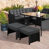 Yaheetech 2PCS Wicker Ottomans for Patio, Backyard - 2 of 4