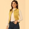 INSPIRE CHIC Women's Buttoned Washed Denim Vest with Faux Chest Flap Pockets - 2 of 3