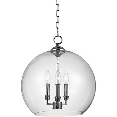 Generation Lighting Lawler 16" Wide 3-Light Clear Glass Orb Pendant