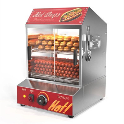 Winado 31.7QT 500W 110V Hot Dog Steamer With Bun Warmer