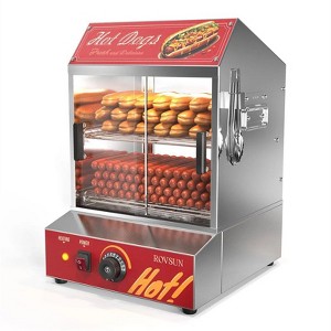 Winado 31.7QT 500W 110V Hot Dog Steamer With Bun Warmer - 1 of 4