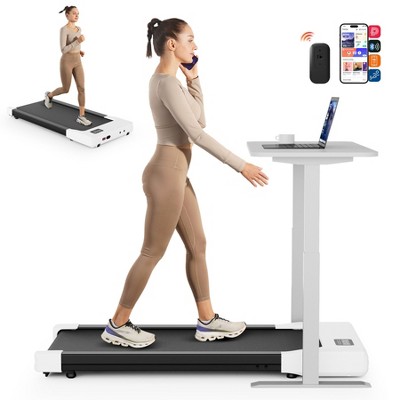 Superun Mini Treadmills 80cm Run belt easy storage for home and office.