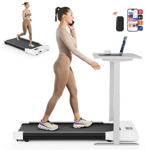 Superun Mini Treadmills 80cm Run belt easy storage for home and office. - 1 of 4
