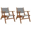 vidaXL Patio Chairs 2 pcs Solid Acacia Wood - 2 of 4