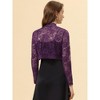 INSPIRE CHIC Women's Elegant Sheer Floral Lace Crop Bolero Shrug - 4 of 4