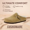 CUSHIONAIRE Haven Genuine Leather Clogs for Women – Faux Fur Lined  Slip-On Womens Shoes with Cork Footbed and Adjustable Buckle - 3 of 4