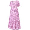 Maternity Maxi Dress Wrap V Neck Baby Shower Pregnancy Nursing Dresses - 2 of 4