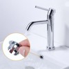 WOWOW 1.2 in. ABS Sink Basin Trim Overflow Cover Insert in Hole Round Caps in Brushed Nickel - 2 of 4