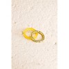 Slickblue Vintage Style Gold Acrylic Ring Set, Mixed Design Resin and Metal, Boho Chic Jewelry, Size 6 - 4 of 4