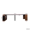 PAGED Extendable Dining Table Wood Console Table, 35.43-118.5" Living Room Table for Indoor and Outdoor, Space Saving - 4 of 4