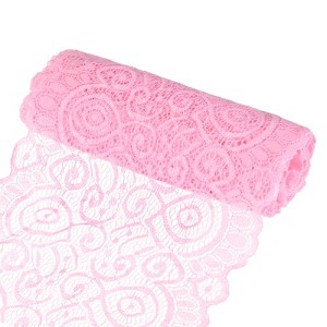 Unique Bargains Elastic Lace Fabric Ribbon Stretchy Trim Pattern for Bridal Wedding 1 Pc - 1 of 4