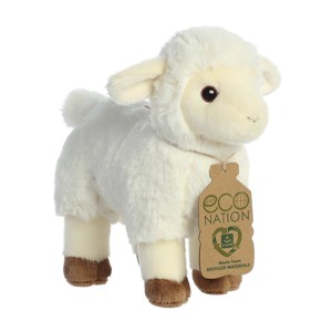 Aurora Small Lamb Eco Nation Eco-Friendly Stuffed Animal White 8" - 1 of 4
