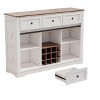 MOEPISY Farmhouse Buffet Cabinet with Storage, Ancient White - 2 of 4