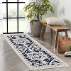 Washable Non-Slip Rug, Vintage Medallion Floral Doormat & Accent Carpet, Low-Profile Textured Living Room Bedroom Kitchen Runner, Office Home Decor - 2 of 4