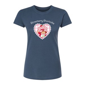 Women's - Strawberry Shortcake - Coquette Heart-Juniors Fitted Graphic T-Shirt Fitted Graphic T-Shirt - 1 of 2