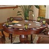 Traditional Microfiber Arm Chair with Casters, Nailhead Trim and Pedestal Base for Living Room - 4 of 4