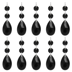 Unique Bargains Hanging Ornament DIY Craft Prisms Teardrop Suncatchers 3.35" x 0.87" 10 Pcs - 1 of 4