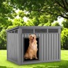 Bencmate Pet Crates and Houses Easy Assembly Open Roof Cleaning Slanted Weather Resistant for Indoor Outdoor Use, Brown, 32.2"*25.12"*24.13" - 2 of 4