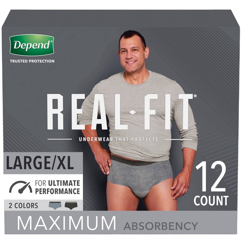 UPC 036000127799 product image for Depend Real Fit Incontinence Underwear for Men, Maximum Absorbency, 12ct | upcitemdb.com