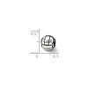 Black Bow Jewelry Sterling Silver Volleyball Bead Charm - 2 of 3
