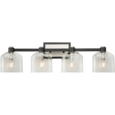 Artcraft Lighting Lyndon 4 - Light Vanity in  Black/Brushed Nickel