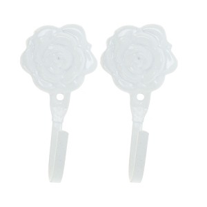 Unique Bargains Curtain Holdbacks Peony Hangers Iron 3.94"x1.97" 1Pair - 1 of 4