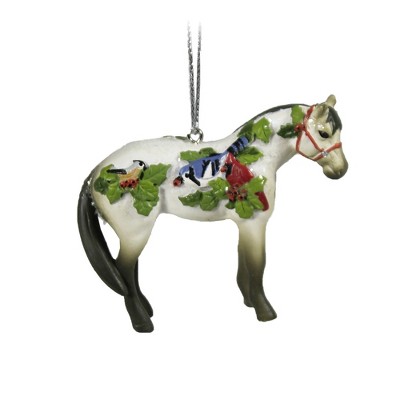 Trail Of Painted Ponies 2.25" Winter Feathers Ornament Christmas  -  Tree Ornaments