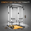 Power Cage 2000LBS, Multi-Functional Squat Rack with Cable Cross-Over System & LAT Pull Down, 5-in-1 Home Gym Strength Trainer - 2 of 4