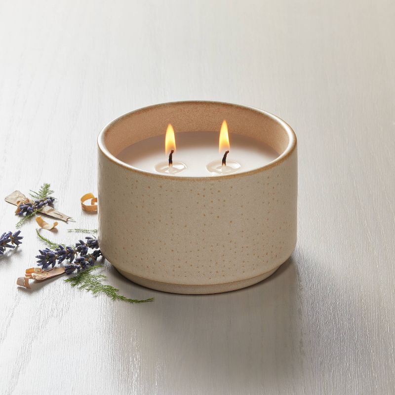 Hobnail Ceramic Lavender & Birch Jar Candle Beige - Hearth & Hand™ with Magnolia, 2 of 5