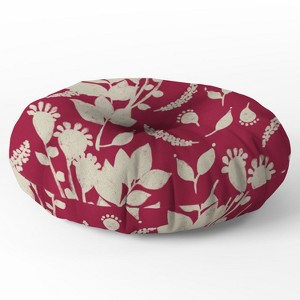 Viviana Gonzalez Floral Magenta vibes Floor Pillow - Deny Desings - 1 of 4