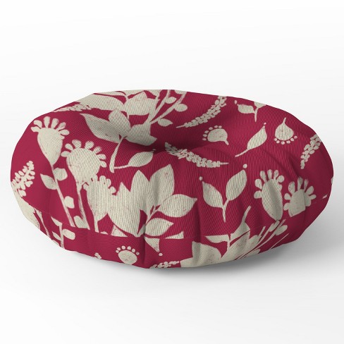 Viviana Gonzalez Floral Magenta vibes Floor Pillow - Deny Desings - image 1 of 4