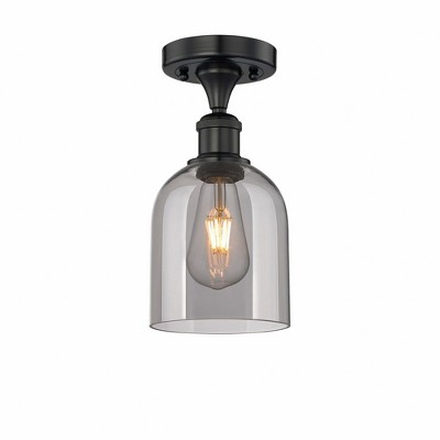 Bella - 1 Light Semi-Flush Mount In Industrial Style-9.63 Inches Tall and 5.5 Inches Wide
