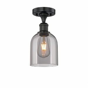Bella - 1 Light Semi-Flush Mount In Industrial Style-9.63 Inches Tall and 5.5 Inches Wide - 1 of 1