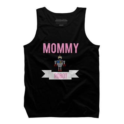 Men's Design By Humans Mommy Robot By Cypryanus Tank Top