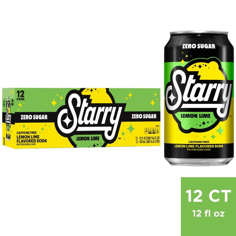 Starry Lemon Lime Soda - 12pk/12 fl oz Cans, 1 of 6