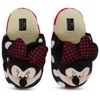 Disney Ladies Minnie Mouse Plush Slippers - Ladies Classic Minnie Mouse 3D Plush Slippers Plush House Slippers - 2 of 4