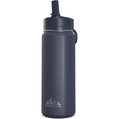 Hydrapeak 20oz Kids Stainless Steel Leak Proof Water Bottle with Straw Lid and Flexible Handle