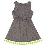 Andy & Evan Toddler Terry Tassel Dress in Grey, Size 2T