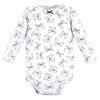 Hudson Baby Infant Girl Cotton Long-Sleeve Bodysuits, Winter Bows 3-Pack - 4 of 4
